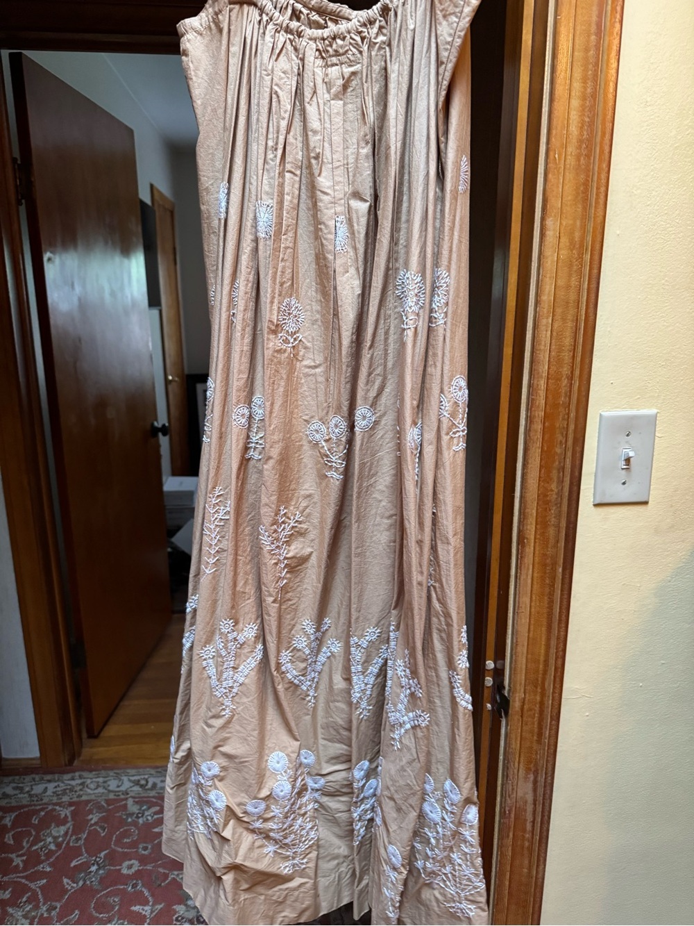 MOTHER The More Is More Embroidered Cotton Maxi S NWT - Picture 8 of 13